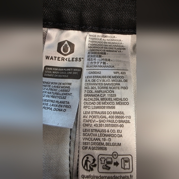 Levis Mens Black 612s Tapered, 36 Waist/ 32 Leg - Picture 7 of 10